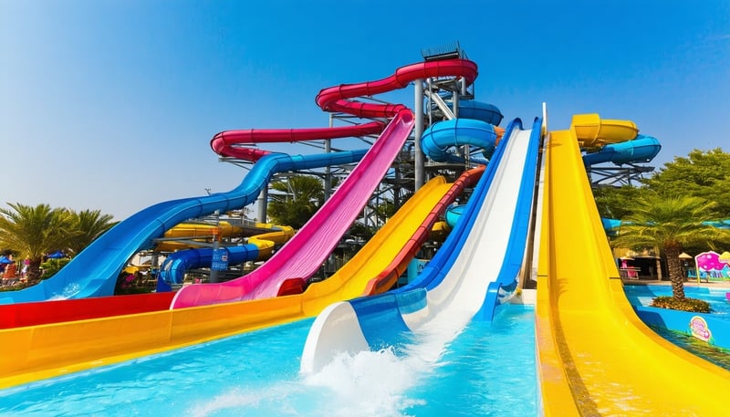 Exciting attractions and vibrant waterslides at Water Park Dubai Exciting attractions and vibrant waterslides at Water Park Dubai
